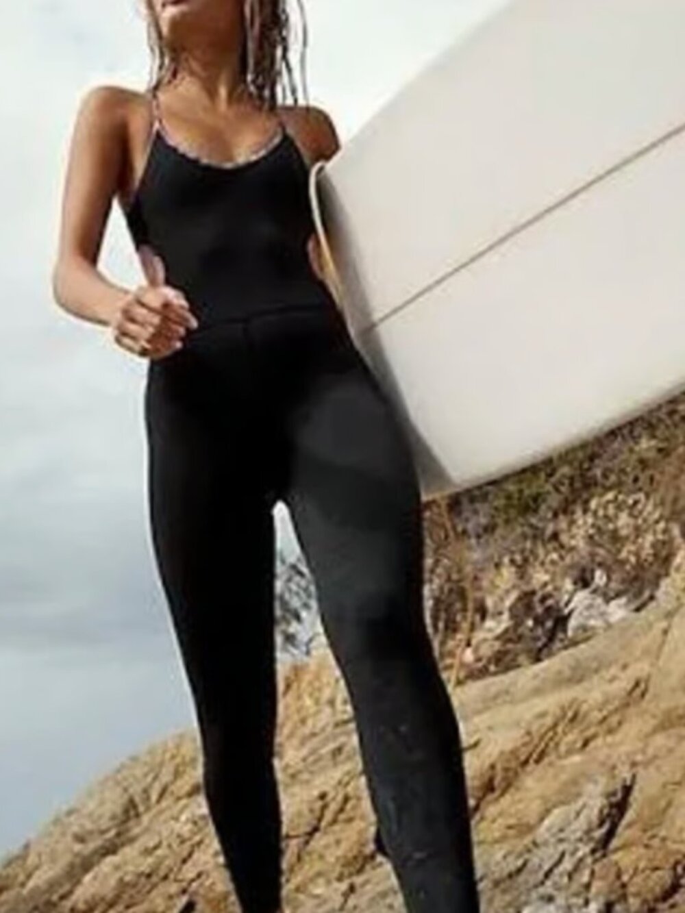 Seea Black Sleeveless Jumpsuit
